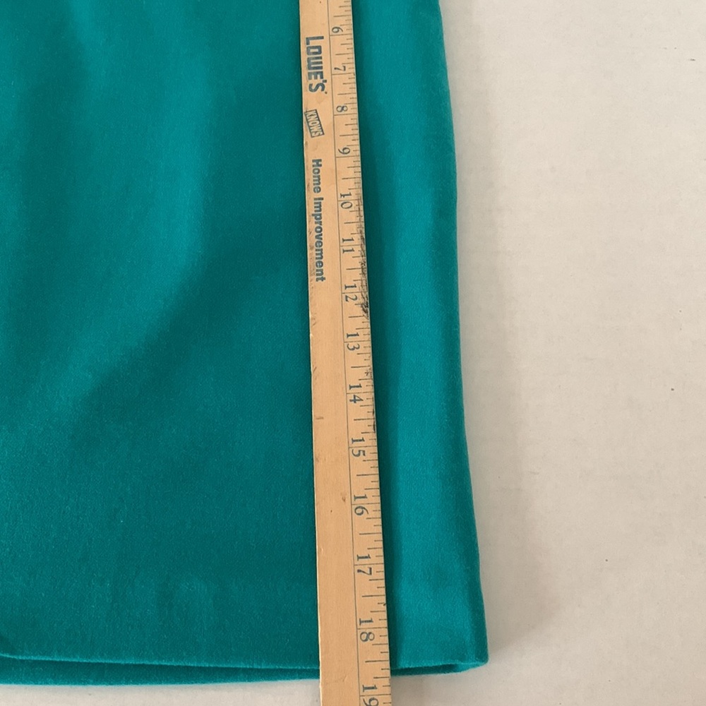 Talbots Petite Wool Blend skirt with front  pockets, light teal green - Picture 7 of 7